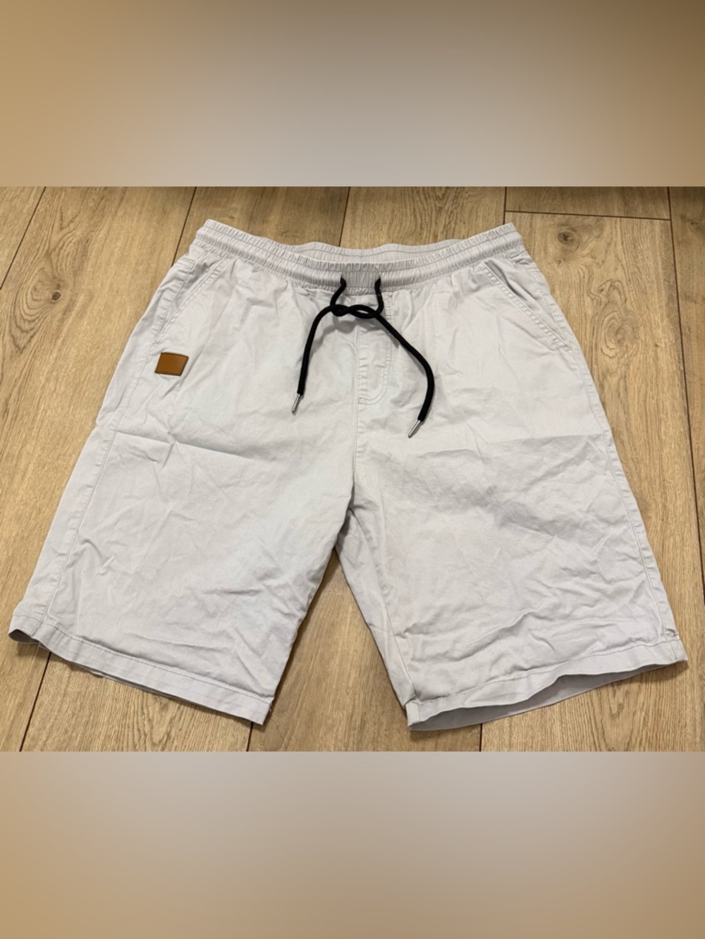Coofandy Men's Light Gray Athletic Drawstring Shorts